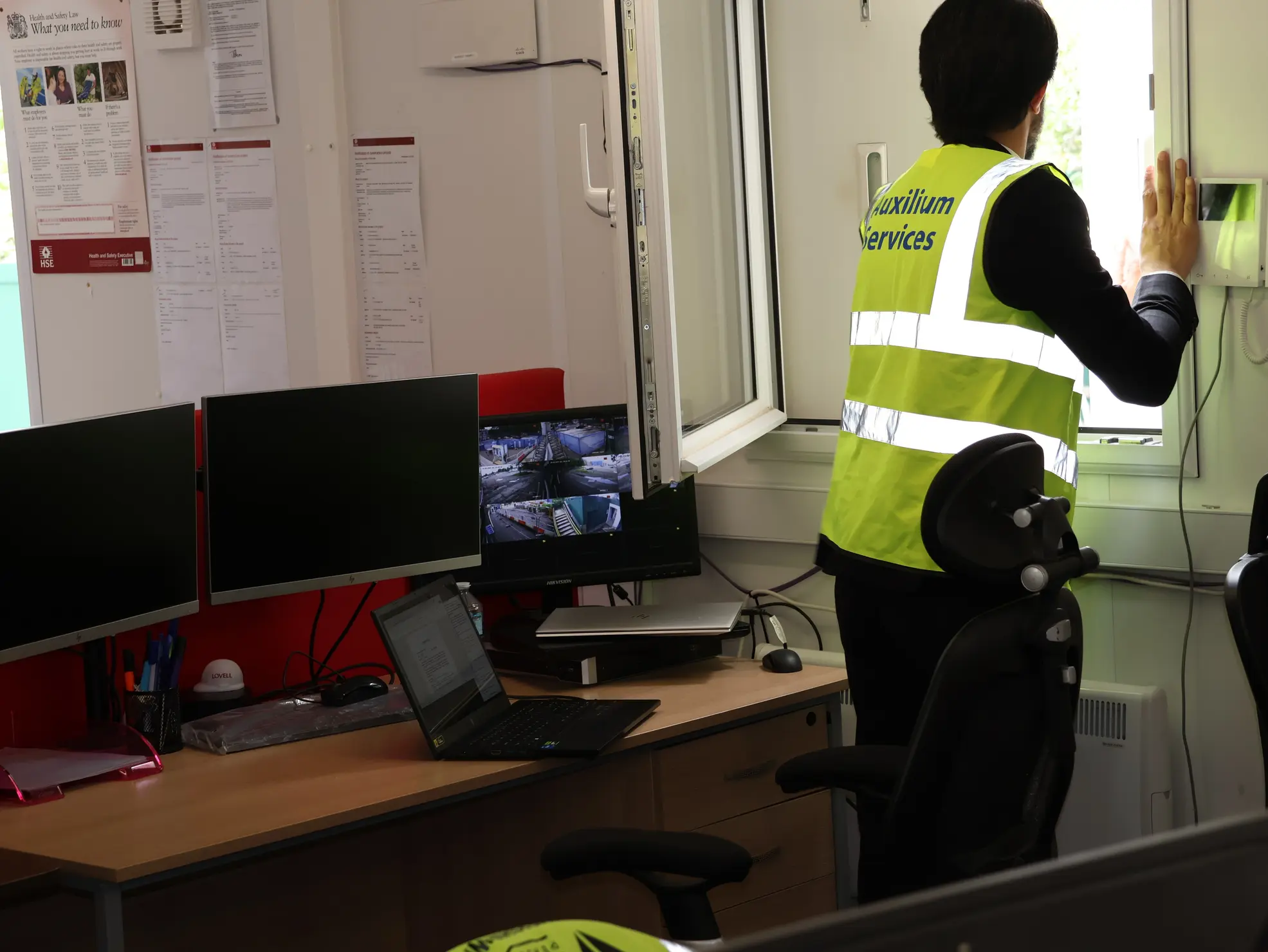 security guards providing  industrial security services